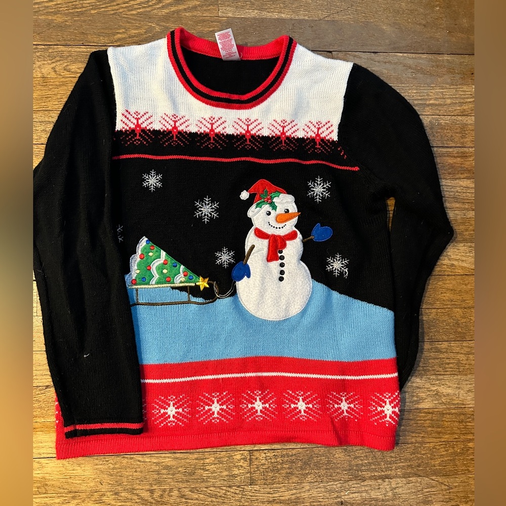 Ugly Christmas Sweater snowmen Large